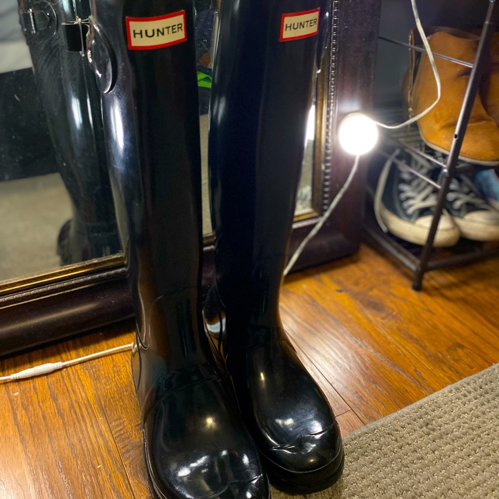 Hunter Boots. Black. Size US 9.